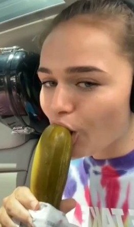 Megnutt02 eating pickle Video