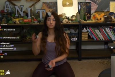 Sweet Anita Cleavage Thong Tease Twitch Stream